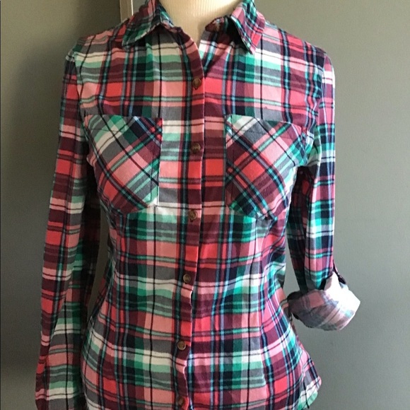 ⛄️ “Passport” Plaid button-down shirt - Picture 1 of 10